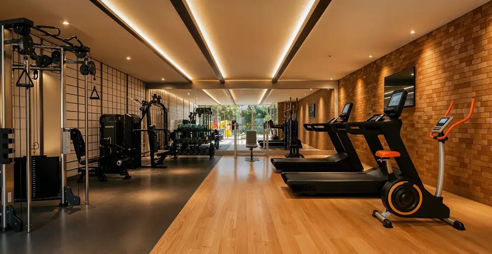 Perspectiva ilustrada — Espaço fitness — Park Plaza Murilópolis