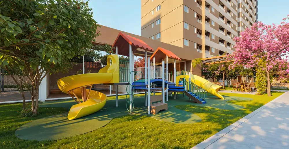 Perspectiva ilustrada — Brincadeiras ao ar livre — Park Plaza Murilópolis